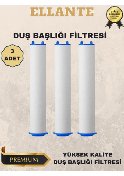 3 Adet Duş Başlığı Filtresi- Kireç Pas Tortu Engelleyici Filtre