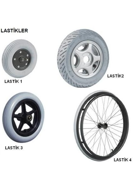 Tekerlekli Sandalye Ön Tekeri 1 Adet modelleri