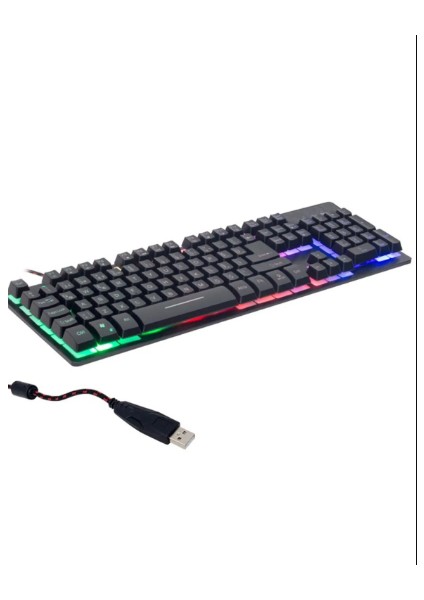 Işıklı Oyuncu Klavyesi Q Klavye Ekonomik Uzun Ömürlü Özel Tasarım Kablolu Gaming Klavye modelleri