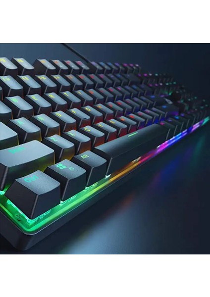 Işıklı Oyuncu Klavyesi Q Klavye Ekonomik Uzun Ömürlü Özel Tasarım Kablolu Gaming Klavye indirimleri