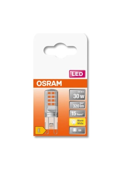 LED Star Pın CL30 Non-Dım 2,6W Sarı Işık G9 6 Adet