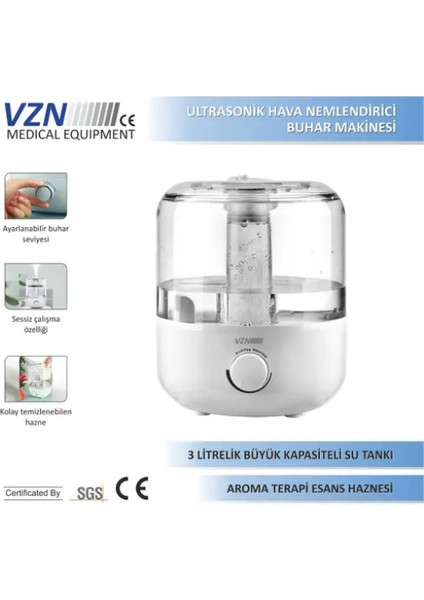 Vzn Ultrasonik Hava Nemlendirici Buhar Makinesi fiyatları