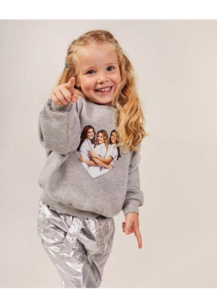 Baskılı Kız Çocuk Sweatshirt