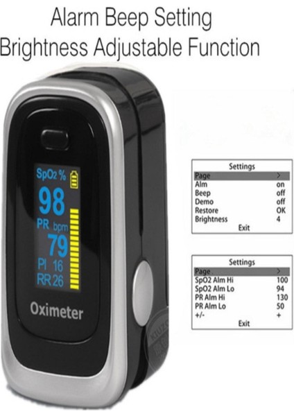 Pulse Oksimetre M170 Oksijen Satürasyon Ölçüm Cihazı Alarmlı fırsatları