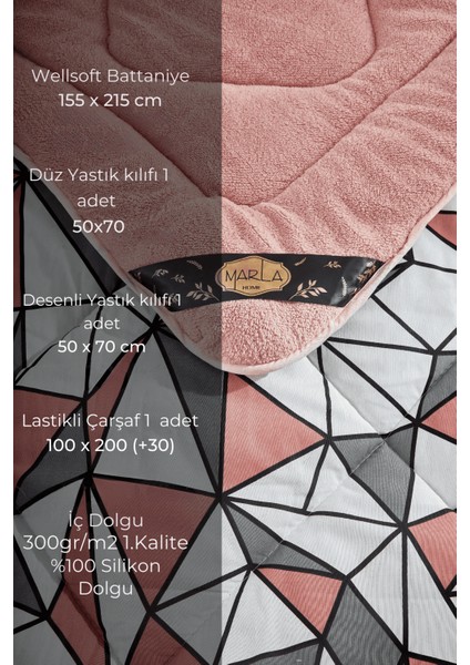 Geometrik Desen Tek Kişilik Uyku Seti fiyatları