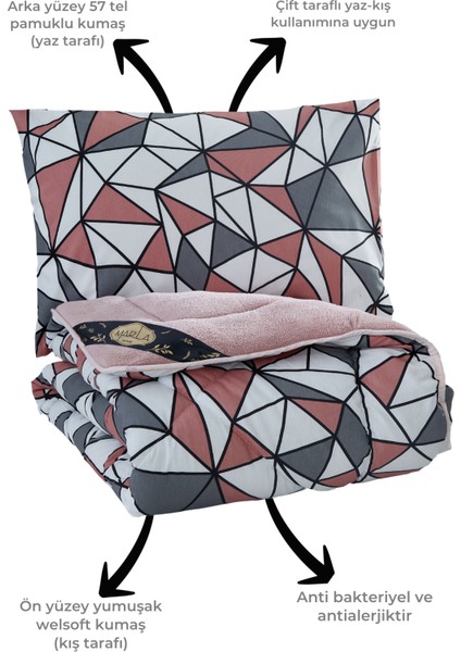 Geometrik Desen Tek Kişilik Uyku Seti modelleri