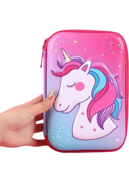 Mooneva 3D Kalem Kutusu Pembe Unicorn Dondurmalı Kek Dinozor Kalem Kutusu Okul Malzemeleri Sevimli Kırtasiye Çantası Hediye Çanta Tutucu Depolama Ins (Yurt Dışından)