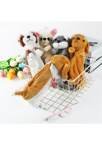 Moonkarikatür Peluş Kalem Çantası, Sevimli Peluş Köpek Yavrusu Okul Ofis Malzemeleri Kalem Çantası, Çocuk Kırtasiye Kalem Çantası (Yurt Dışından) fırsatları