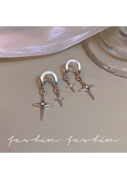 MOONRIVERS925 Gümüş Iğne Retro Fransız Inci Küpeleri, Üst Düzey, Çok Yönlü, Basit ve Kişiselleştirilmiş Küpeler (Yurt Dışından)