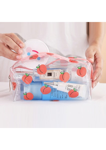 Moonbüyük Su Geçirmez Şeffaf Kalem Kutusu Pvc Kırtasiye Hediye Kız Öğrenci Kalem Çantası Kawaii Makyaj Kozmetik Çantası Seyahat Çantası (Yurt Dışından)