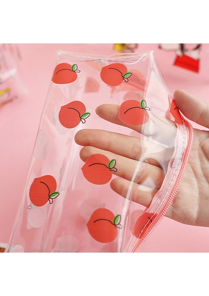 Moonbüyük Su Geçirmez Şeffaf Kalem Kutusu Pvc Kırtasiye Hediye Kız Öğrenci Kalem Çantası Kawaii Makyaj Kozmetik Çantası Seyahat Çantası (Yurt Dışından)