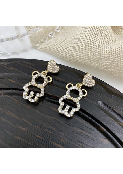 Moonriverxiaoxiang Inci Küpeler Niş Retro Küpeler S925 Gümüş Iğne Küpeler Üst Seviye Bayan Küpeleri (Yurt Dışından)