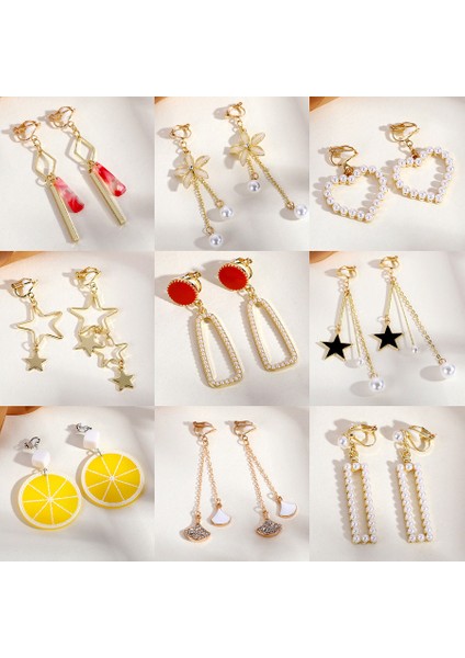 Moonriverdelici Olmadan Üçgen Püskül Kulak Klipsi, Üst Düzey Niş Edebi Retro Bayan Kulak Asılı Hafif Lüks Yüksek Kaliteli Küpeler (Yurt Dışından) modelleri