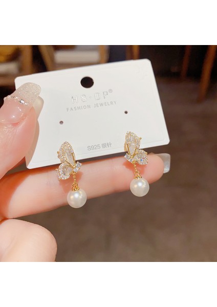 Moonriverpopüler 925 Gümüş Iğne Küpe Klasik Geometrik Uzun Püskül Küpe (Yurt Dışından)