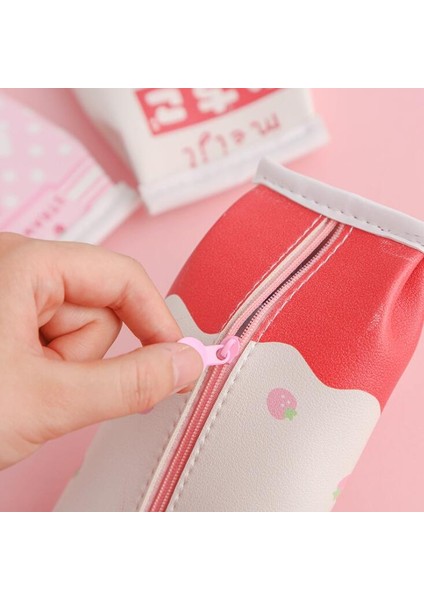 Caliphs1 Adet Büyük Kapasiteli Pu Kawaii Çilekli Süt Kalem Kutusu Kızlar Kalem Kutusu Çantası Okul Kırtasiye Escolar Çocuk Doğum Günü Hediyesi (Yurt Dışından) fırsatları