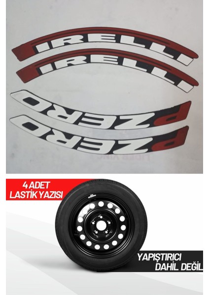 Pirelli Motosiklet Ve Otomobil Araç 3d Oto Lastik Yazısı Sticker Arma 4 Adet