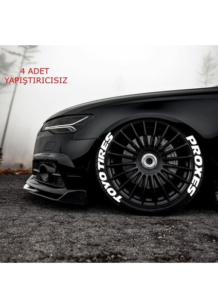 Pvc Kauçuk 8 Adet Toyotires Proxes Lastik Yazısı