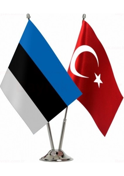 Estonya ve Türkiye Masa Bayrağı Seti