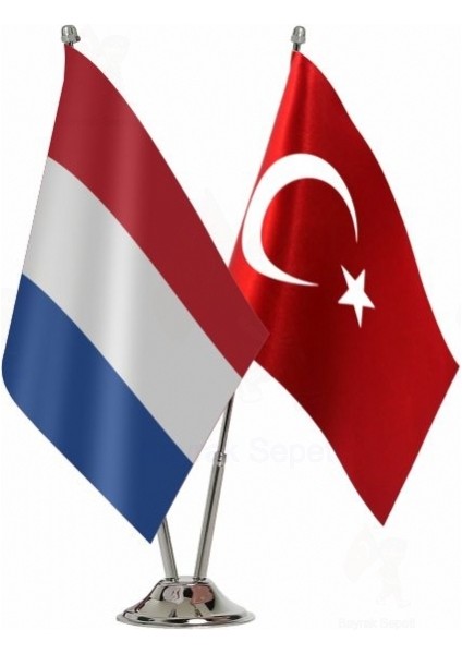 Hollanda ve Türkiye Ikili Masa Bayrağı Seti