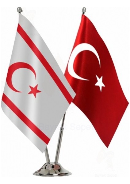 K.k.t.c ve Türkiye Ikili Masa Bayrağı Seti