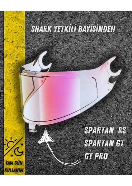 Spartan Rs - Gt - Gt Pro Gece/Gündüz Kask Vizörü - Vz30046 Pembe