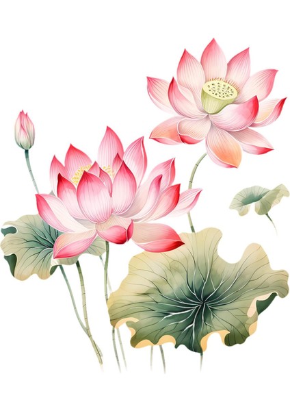 Lotus Stickerı Çıkarılabilir Çiçekler Çıkartması Tuvalet Mutfak B (Yurt Dışından)