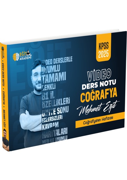 Mehmet Eğit KPSS Coğrafya Video Ders Notları