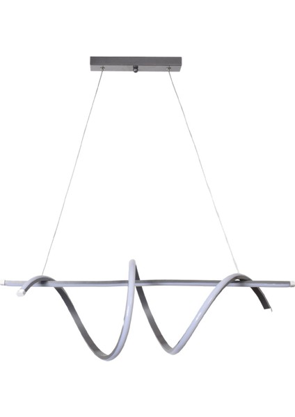 Snake Modern Tasarım Salon Yatak Odası Oda Mutfak Yemek Masası Üstü Beyaz Ledli 2 Li LED Avize