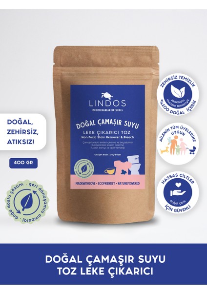 - Doğal Leke Çıkarıcı Çamaşır Suyu Tozu - 400gr