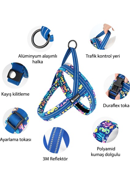 Ocean Mavi Köpek Göğüs Tasması fırsatları