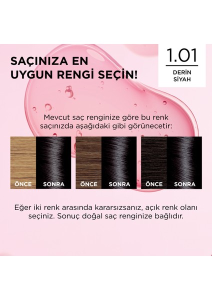 Excellence Creme Saç Boyası 1.01 Derin Siyah