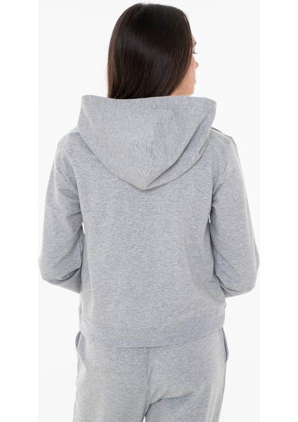 Kadın Full Fermuarlı Hoodıe Lounge & Sleepwear Sweatshirt - Gri fiyatları