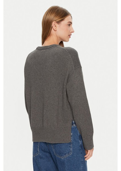 Kadın Gj Ls Cn Bıg Triangl Kazak - Gri indirimleri