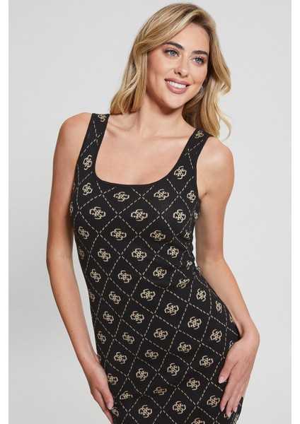 Kadın Sarah 4g Logo Yünlü Elbise - Siyah indirimleri