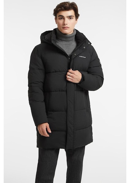 Erkek Gj Mıd Orta Boy Şişme Mont - Siyah