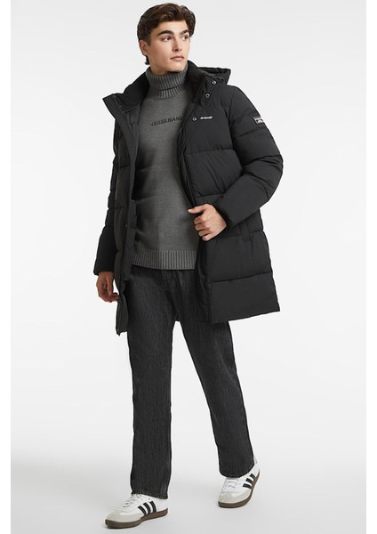 Erkek Gj Mıd Orta Boy Şişme Mont - Siyah modelleri