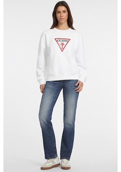 Kadın Gj Cn Os Iconıc Sweatshirt - Beyaz fiyatları