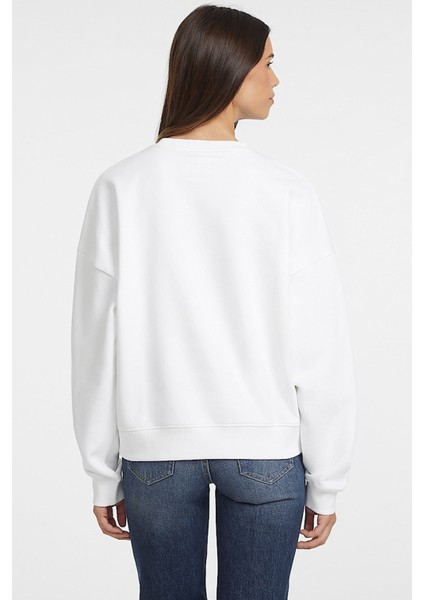 Kadın Gj Cn Os Iconıc Sweatshirt - Beyaz fırsatları