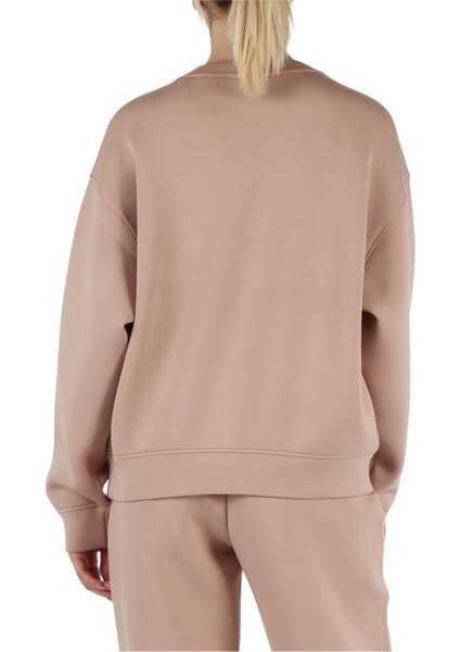Kadın Cecılıa Cn Taşlı Logolu Sweatshirt - Vizon