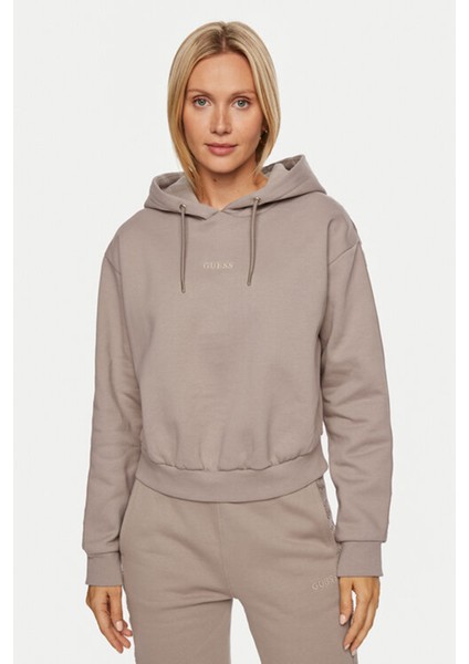 Kadın Stacıe Kapüşonlu Sweatshirt - Vizon