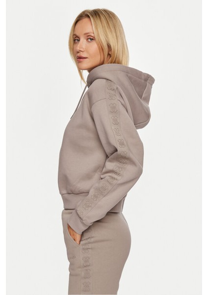 Kadın Stacıe Kapüşonlu Sweatshirt - Vizon