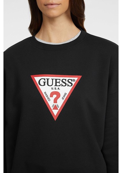 Kadın Gj Cn Os Iconıc Sweatshirt - Siyah fiyatları