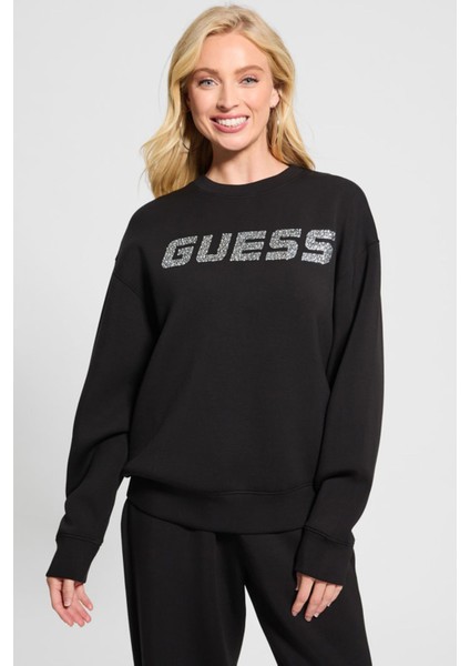 Kadın Cecılıa Cn Önü Logolu Sweatshirt - Siyah