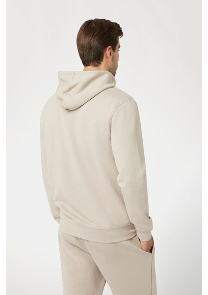 Erkek Aldwın New Kapüşonlu Sweatshirt - Bej fırsatları