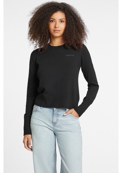 Kadın Gj Ls Cn Sweatshirt - Siyah