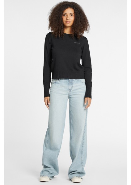 Kadın Gj Ls Cn Sweatshirt - Siyah