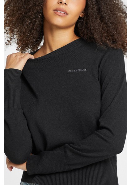 Kadın Gj Ls Cn Sweatshirt - Siyah