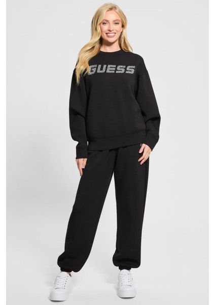 Kadın Cecılıa Cn Önü Logolu Sweatshirt - Siyah fiyatları