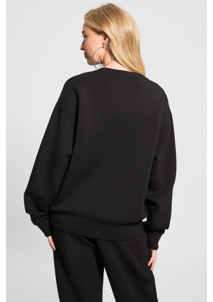 Kadın Cecılıa Cn Önü Logolu Sweatshirt - Siyah modelleri