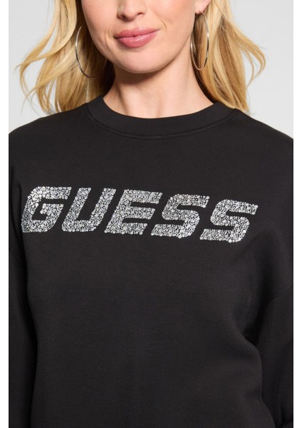 Kadın Cecılıa Cn Önü Logolu Sweatshirt - Siyah fırsatları